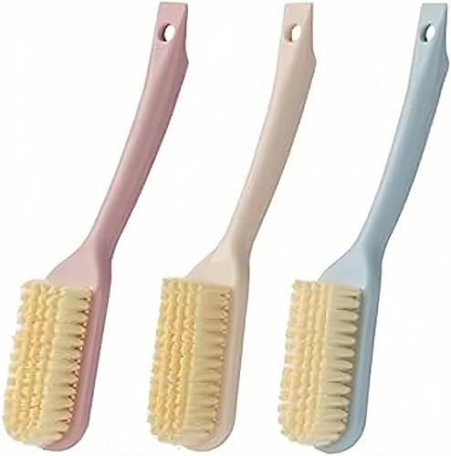 Shoe Cleaning Brush-3 Pack Shoe Brushes with Long Handled Soft Bristle Cleaning Brush Shoe Cleaner Brush Scrub Brush for Sneakers,Tennis,Canvas,White Shoes & More