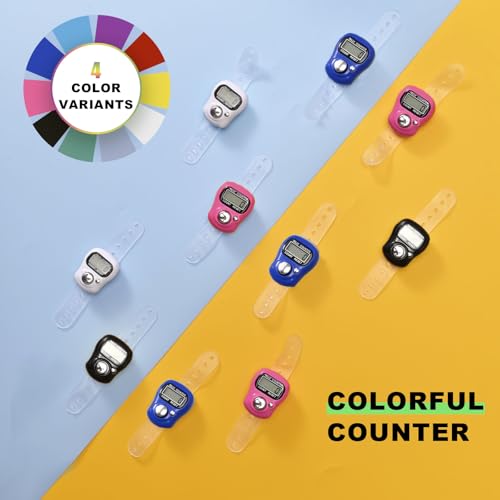 12pcs Electronic Finger Counter, 5-Digit Number Count Clicker, Mini LCD Digital Display Hand Tally Counter, Resettable Counters Clickers for Knitting, Crochet, Coaching, Lap, Golf, Toddler & Fidget - color: 12pack