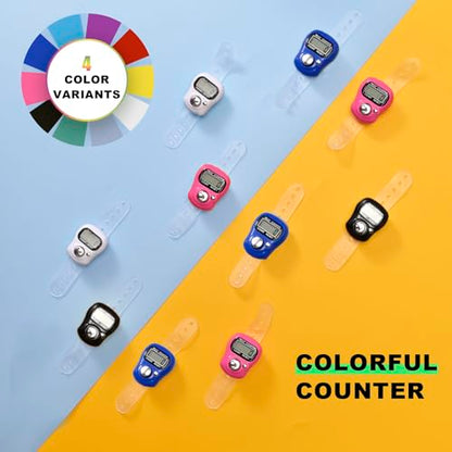 12pcs Electronic Finger Counter, 5-Digit Number Count Clicker, Mini LCD Digital Display Hand Tally Counter, Resettable Counters Clickers for Knitting, Crochet, Coaching, Lap, Golf, Toddler & Fidget - color: 12pack