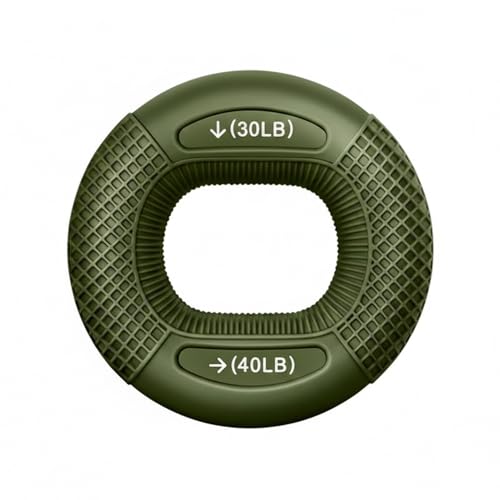 Adjustable Hand Grip Strengthener with TPE Handles for Forearm, Finger & Wrist Training - Portable Fitness Tool - color: Green