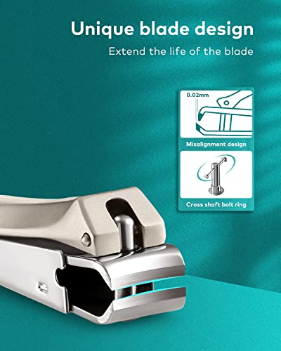 Nail Clippers for Thick Nails, Professional Nail Cutter with Catcher, Medical Grade Stainless Steel, Sharp and Durable Nail Clipper Kit for Men and Women, Bionics Design(Small and Big) M-1210plus - color: M-1210plus