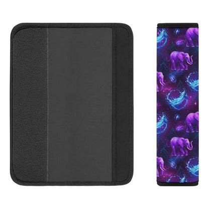 Universal Fit Elephant Purple Print Seat Belt Shoulder Pad for Adult Use, Most Cars, 1 Pair Harness Pads Strap Anti-Slip Pad - color: Pattern 1187