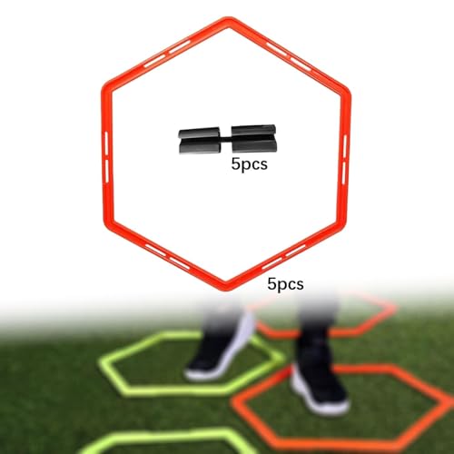 5 Pieces Agility Training Rings Training Ladder Footwork Equipment Set Multifunction Portable Lightweight Material Suitable for Basketbal