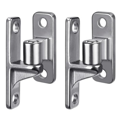 Dolibest Heavy Duty 304 Stainless Steel Gate Hinges, Non-Welded One-Piece Design, Wall Mount Gate Hinges with 5/8'', Post Mounting for Farm Gates Wall/Wooden Fences, 600 lbs Capacity, (2 Set) - color: Silver 2-pack