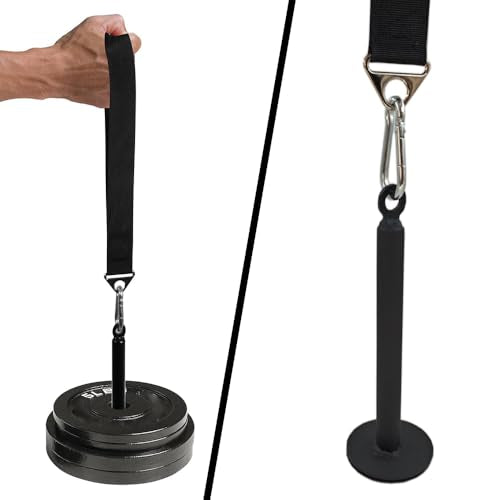 LOOEEL Arm Wrestling Training Strap Belt Hand Grip,used for Hand Grip Arm Finger Forearm Exercises, and Free Weight Home Gym Fitness Equipment.Compatible with 1’’& 2’’ Barbell Plates.