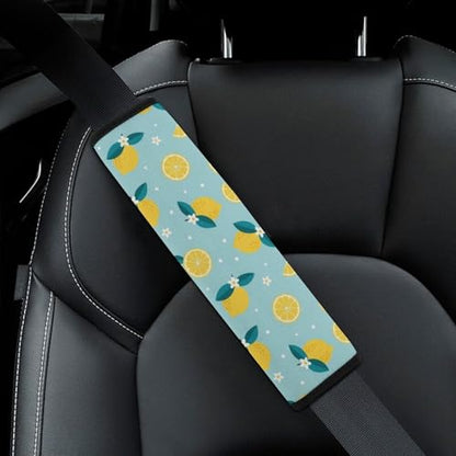 2 Piece Soft Padded Seat Belt Shoulder Pad for Adult Use, All Vehicles, Lemon Art Automotive Seat Belt Protector, Easy Install (No Tool) - color: Pattern 1116