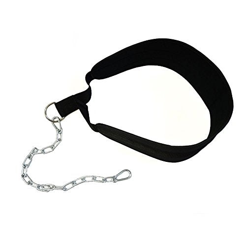 Pull-up Belt Weighted Dip Belt with Chain Double D-ring Weightlifting Back Support Strap Home Gym Equipment Waist Belt - color: Single D-ring