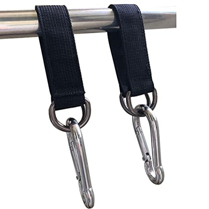 Swing Straps, 2 PCS 24cm / 9.45inches Heavy Duty Hanging Straps Holds 440 lbs with Carabiner Perfect for Tree Swing Seat, Hammock, Plank