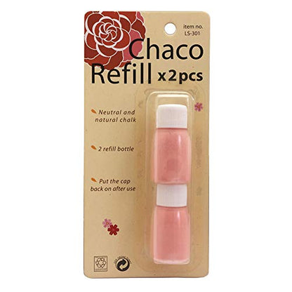 YEQIN Chaco Refill Line Fabric Marker with Chalk Wheel, 2pk (Style2 - Pink) - color: Style2 Refill - Pink