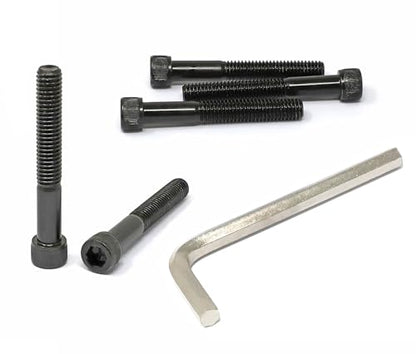 iexcell 5 Pcs 3/8-16 x 2-3/4" Partially Threaded Alloy Steel 12.9 Grade Hex Socket Head Cap Screws Bolts Kit, Black Oxide Finish - size: 3/8-16 x 2-3/4" ( Partially Threaded )