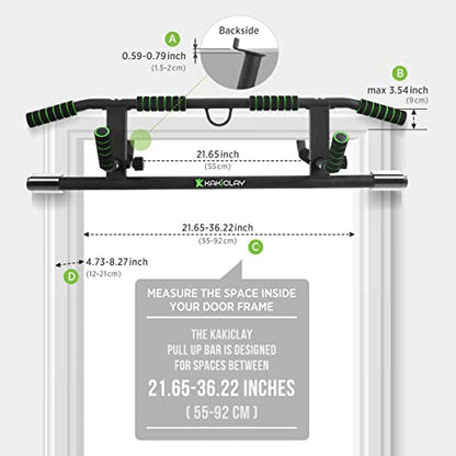 KAKICLAY 2026 Upgrade Multi-Grip Pull Up Bar with Smart Larger Hooks Technology - USA Original Patent, Designed, Shipped, Warranty