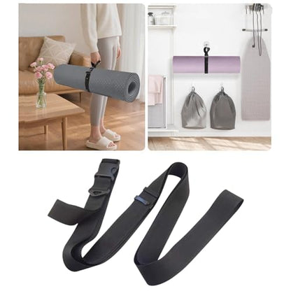 Mat Strap Equipped with Polyester Reusable Securing Strap Quick Release Buckle Binding Belt Comfortable Carry Loops Suitable for