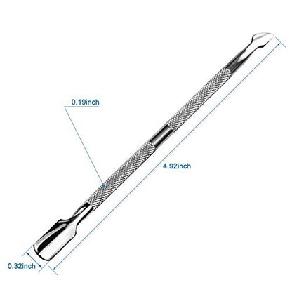 Professional Cuticle Pusher and Cutter, Cuticle Trimmer & Cuticle Remover, 2-Piece Manicure Tools Set for Fingernail and Toenail - size: 2 Piece Set