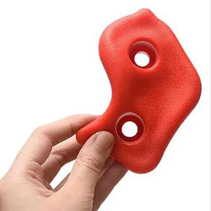 10PCS Rock Climbing Holds, PE Ergonomic Design with Rock Texture for Indoor Outdoor Climbing Wall, Includes Screws and Wrench Tools - color: Red