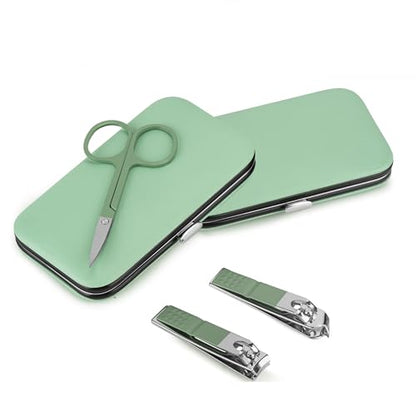 Manicure Set Personal Care Nail Clipper Kit Professional Manicure Pedicure Set Mens Accessories Personal Care Nail Grooming Present for Men Husband Boyfriend Parent, Green - color: Green