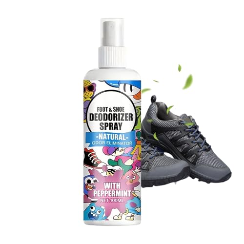 Shoe Smell Remover 100ml Smell Eliminator Spray for Footwear | Footwear Odor Removal Mist for Travel Hiking Home Tennis Leather Fabric Canvas Sneaker