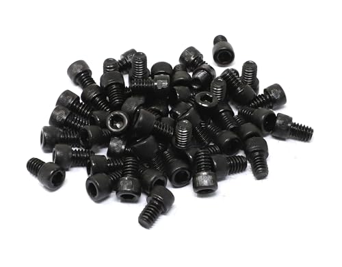 iexcell 50 Pcs 1/4-20 x 3/8" Alloy Steel 12.9 Grade Hex Socket Head Cap Screws Bolts Kit, Black Oxide Finish - size: 1/4-20 x 3/8"