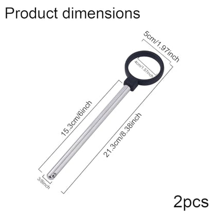 2pcs Ring Shaped Weight Machine Stack Pin, 3/8 Inch Diameter Drop Set Pins 6 Inch Gym Pins for Weight Stack Carbon Steel Loading Pin for Weight Plates Weight Selector Stack Extender Pin for Home Gym