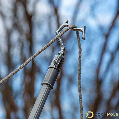 DOCAZOO Boat Hook Pole Attachment | Durable Metal Utility Hook for Docking, Christmas Light Hanging & Debris Removal - Head Only, No Pole