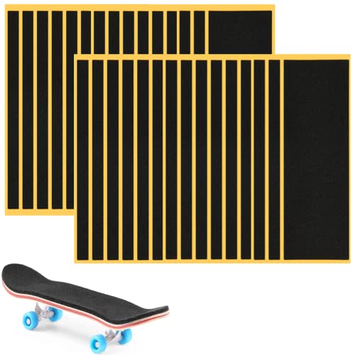 30Pcs Fingerboard Grip Tape PRO, Wooden Mini Skateboard Adhesive Stickers, Quality Non Slip Foam Grip 110mm x 38mm Black (30pcs) - color: 30pcs