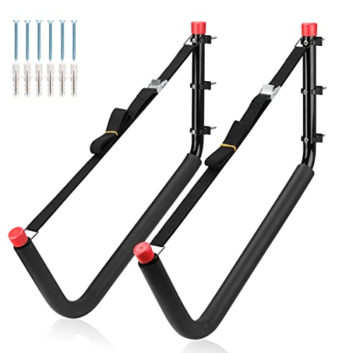 Kayak Storage Racks, Wall Mount Garage Storage Hooks for Kayaks, SUP, Paddle Boards and Surfboards, Heavy Duty Hangers - size: 20.5in-2 Pack