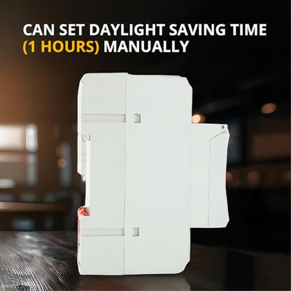 Programmable Timer Relay, HD Display, High Precision, Smart Chip, Power Failure Memory, 15A 110VAC, DIN Rail, 2 Modules - style: Timer