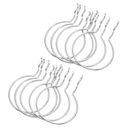 SMASOLO 10pcs Metal Pegboard Hooks Silver Heavy Duty Tool Hangers for Garage and Craft Room Storage, Sturdy Pegboard Organizer Accessories for Hanging Board Hardware