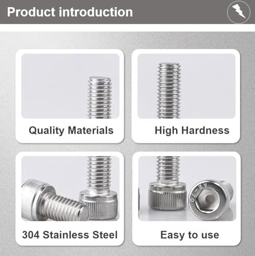 1/4-20x5/16 Socket Head Cap Screws Bolts, 304 Stainless Steel 18-8, Allen Socket Hex Drive, Full Thread, Bright Finish, Pack of 15 - size: 1/4-20x5/16(15)