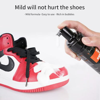 Shoe Cleaner Kit with Foam & All Fabric Cleaner, Shoe Shield Liquid, Deodoriser, Brush & Towel. Suitable for all types Suede, Sneakers, Canvas, Leather, Mesh, Woven, Knitted Shield,
