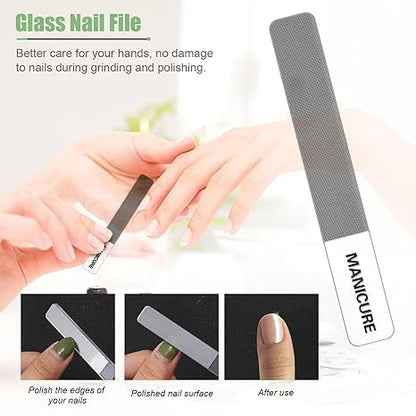 16 pcs Stainless Steel Nail Care Tools Grooming Kit with Luxurious Travel Leather Case for Thick Nails Men Women Gift,Manicure Set Professional NailClippers Pedicure Kit,Sharp Nail Scissor(Green)