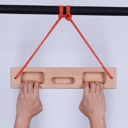 Climbing Hangboard 40cmx3cm Wooden Hang Board for Athletes Beginners Wall