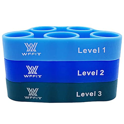 Finger Exercise Grip Strengthener, Finger Stretcher Hand Grip Resistance Bands Finger Extensor Exercise Bands for Carpal Tunnel Guitar Pianist Rock Climbing Tennis Trainer 3PCS
