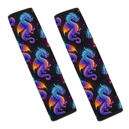 Universal Soft and Comfortable Car Seat Straps Shoulder Pads for Adult Use, Stroller Pushchair High Chair, 2PCS Cute Galaxy Dragon Harness Pads Strap - color: Pattern 845
