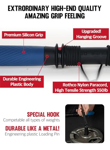 GD Hanging Wrist Roller Forearm Strengthener Grip Strength Trainer | Arm blaster, Forearm workout Machine, hand strengthening devices exerciser, arm wrestling training equipment, Hand Gripper - color: Hanging Wrist Roller Standard (Rope : Black)