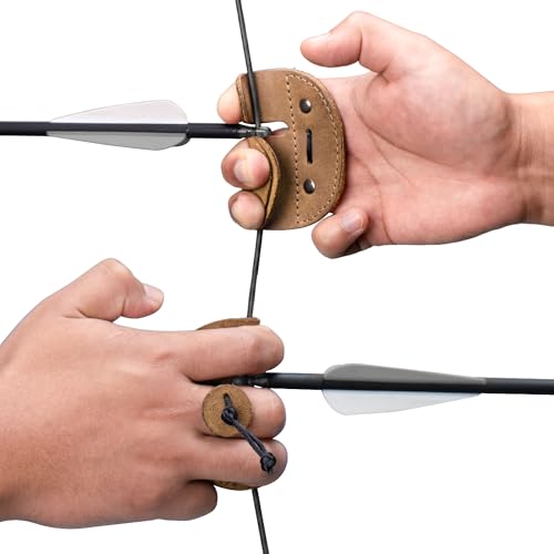 Hide & Drink, Archery Finger Tab, Protect Guard for Recurve Bows, Finger Protector, Shooting Practice Gear Sports & Outdoors, Full Grain Leather, Handmade - color: Single Malt Mahogany, size: Right Handed