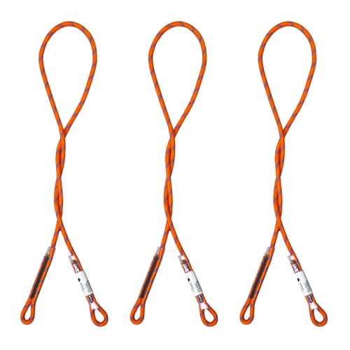 8mm (5/16") Prusik Swen Eye-to-Eye Pre-Sewn 30 inch / 45 inch Climbing Utility Cord Multipurpose for Outdoor Climbing Arborist Mountaineering Rope Orange | 30 inch | Pack of 3 - style: Orange | 30 inch | Pack of 3