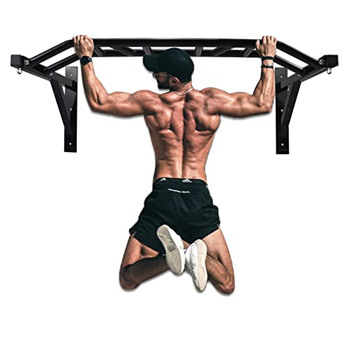 Wall Mounted Pull Up Bar Multifunctional Chin Up bar for Home Gym | Heavy Duty Multifunctional,Power Tower Set,Training Equipment Fitness Dip Stand,Supports to 440 Lbs - color: Multi Grip Pull Up Bar