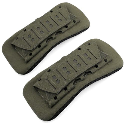WYNEX Shoulder Strap Pad for Vest Carrier Accessories 2 Pack | 1000D Nylon Tactical Plate Shoulder Pads Strap Cushion, Flak Vest Shoulder Pads, Soft 3D Mesh Pads with Tactical Gear for Men - color: Army Green