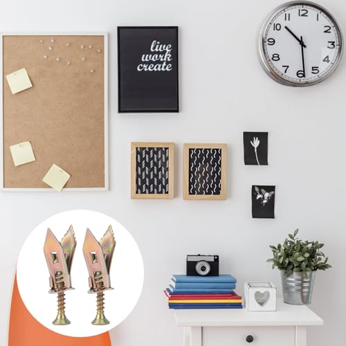101pcs Drywall Self Drilling Anchors Kit, Manganese Steel Plasterboard Anchors with Screws and PH2 Blue Bit Wall Fixings Plugs for Cabinets TV Shelves Curtains Bicycles (No Drill Needed)