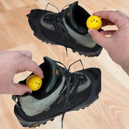 Iconikal 12-Pack Sneaker Shoes Backpack Deodorizer Spheres, Yellow, for Deodorizing Lockers Gym Gear Smelly Enclosed Places