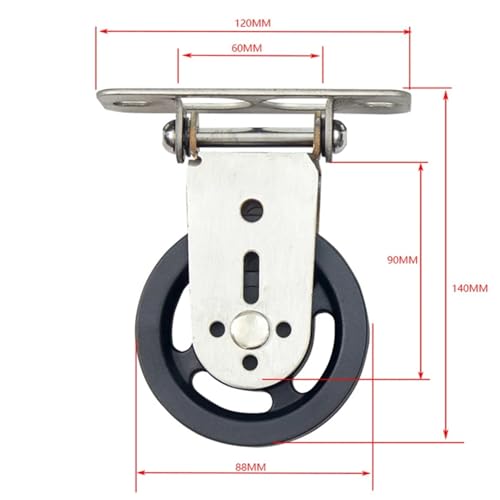 U Groove Stainless Steel Wall Pulley Wall Mount Home Gym Rotating Silent Pulley Bodybuilding Pulley LAT Lift Cable Muscle Pulley Mute Swivel Bearing Wheel(Aluminum Alloy) - color: Aluminum alloy