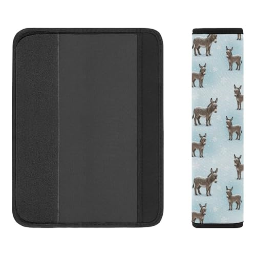 2PCS Breathable Seat Belt Cover for Adults and Children, Most Cars, Donkey Snow Shoulder Harness Cover, Shock Absorption - color: Pattern 889