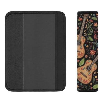 2 Pack Guitar Music Floral Car Seat Belt Pad Soft Padded Harness Pads Strap for Child, Car Seats Pushchair Strollers High Chair Pushchair, Anti-Slip Pad - color: Pattern 408