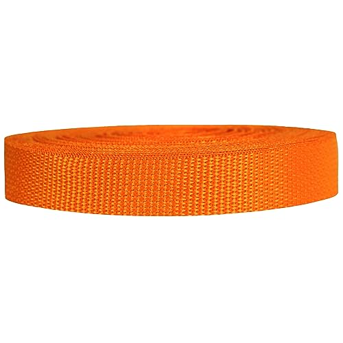 Strapworks Lightweight Polypropylene Webbing - Poly Strapping for Outdoor DIY Gear Repair, Pet Collars, Crafts – 3/4 Inch by 10, 25, or 50 Yards, Over 20 Colors - color: Orange, size: 3/4" x 10 yard