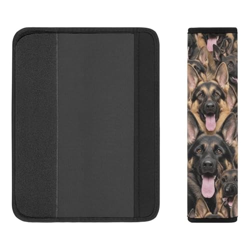 2 Piece German Sherpard Dog Car Seat Straps Shoulder Pads Universal Fit Automotive Seat Belt Protector for Kids, Car Seats Pushchair Strollers High Chair Pushchair - color: Pattern 750