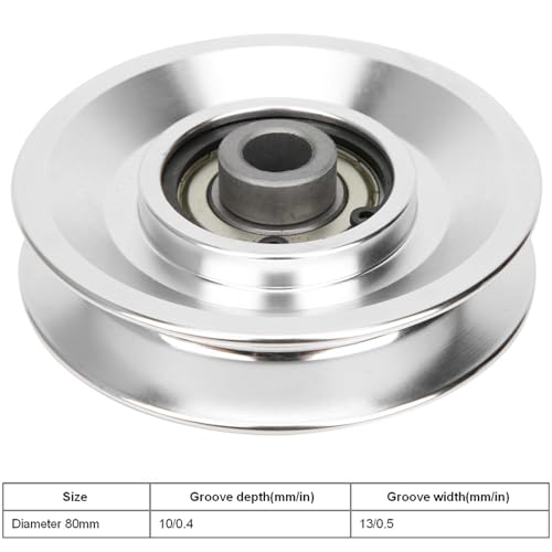 Aluminium Alloy Pulley Wheel, Strength Training Exercise Hardware Fitness Equipment Accessories for Home Gym Equipment Exercise Machine Pulldown Attachments - size: Diameter 80mm