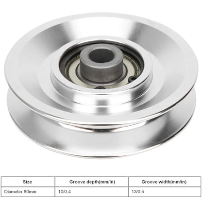 Aluminium Alloy Pulley Wheel, Strength Training Exercise Hardware Fitness Equipment Accessories for Home Gym Equipment Exercise Machine Pulldown Attachments - size: Diameter 80mm