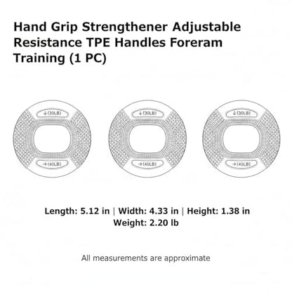 Adjustable Hand Grip Strengthener with TPE Handles for Forearm, Finger & Wrist Training - Portable Fitness Tool - color: Purple