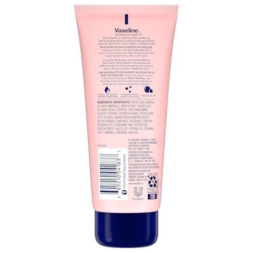 Vaseline Hand Cream 2-Pack – Healthy Hands Stronger Nails with Keratin, 10X Stronger Nails in 2 Weeks, 3.4 Oz Ea