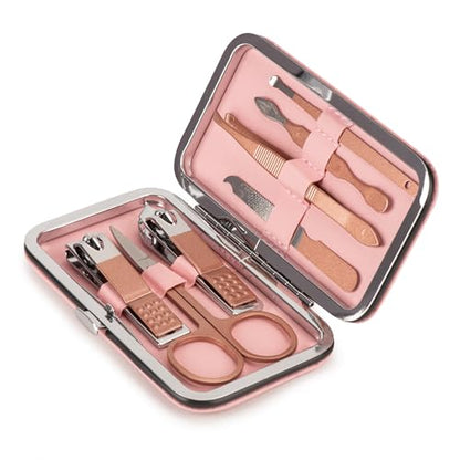 Manicure Set Personal Care Nail Clipper Kit Professional Manicure Pedicure Set Mens Accessories Personal Care Nail Grooming Present for Men Husband Boyfriend Parent, Rose Gold - color: Rose Gold